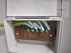 Pemasangan Busbar Tembaga Grounding